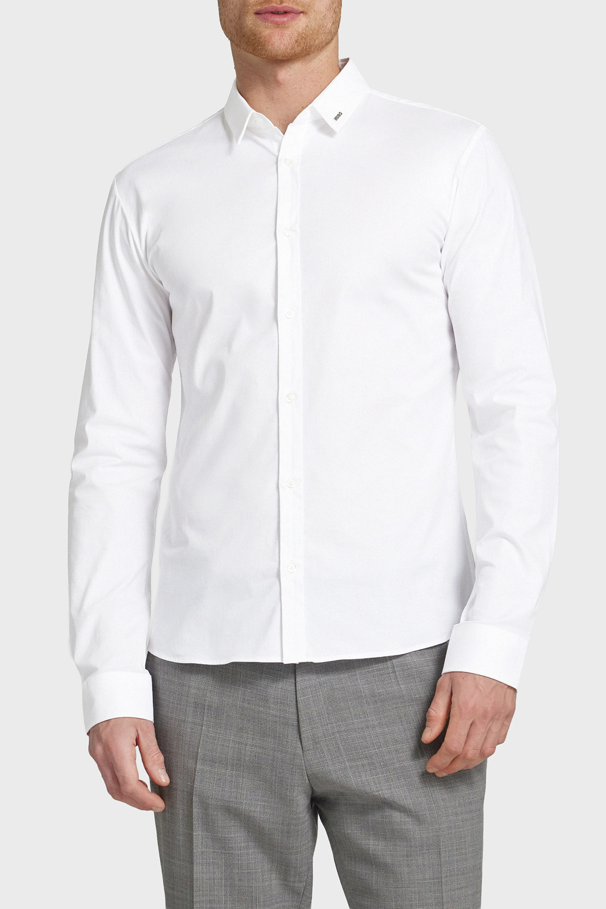 Hugo Streç Pamuklu Ekstra Slim Fit Klasik Yaka Erkek Gömlek 50475678 199 BEYAZ