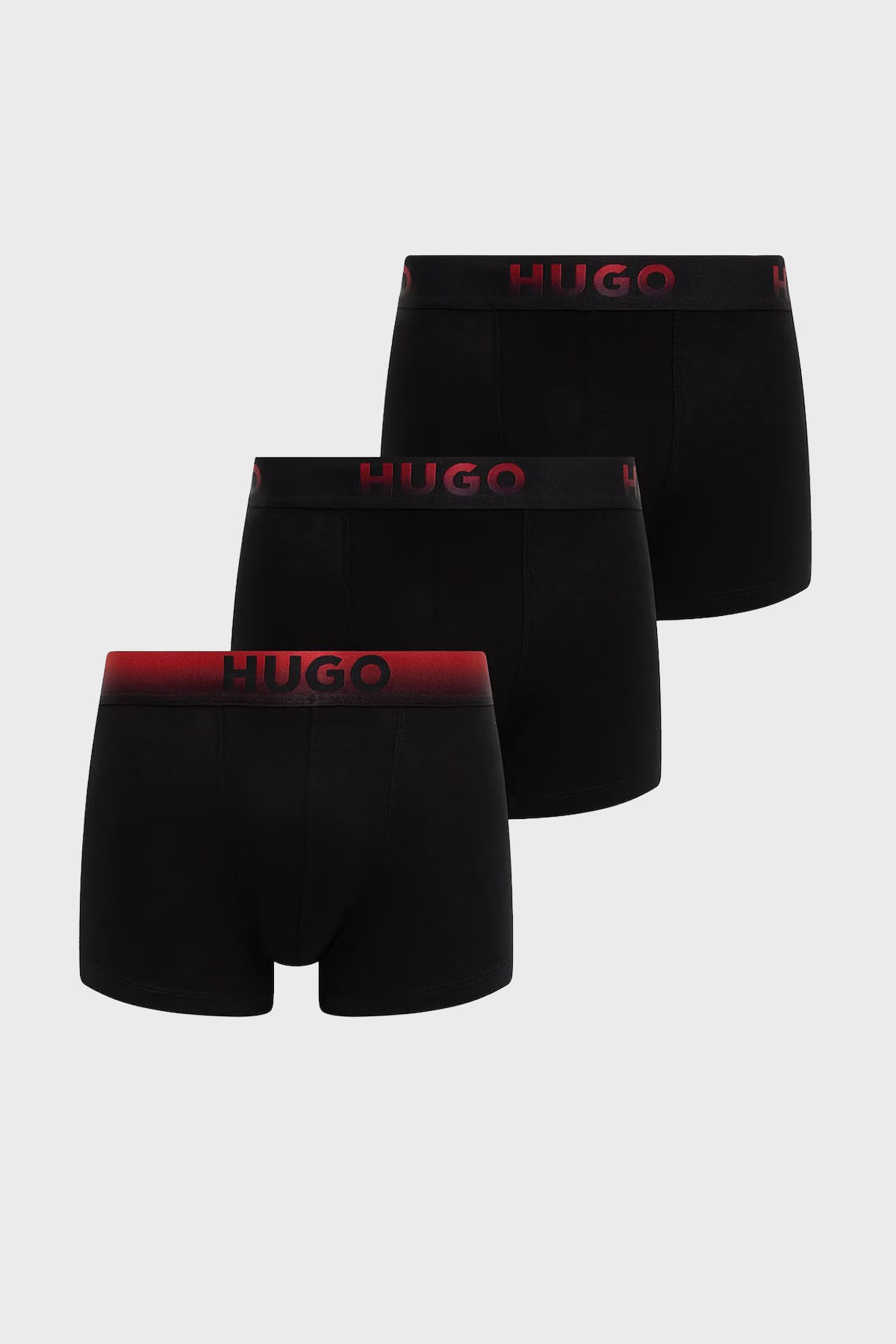 Hugo Streç Pamuklu Logolu 3 Pack Erkek Boxer 50549172 001 SİYAH
