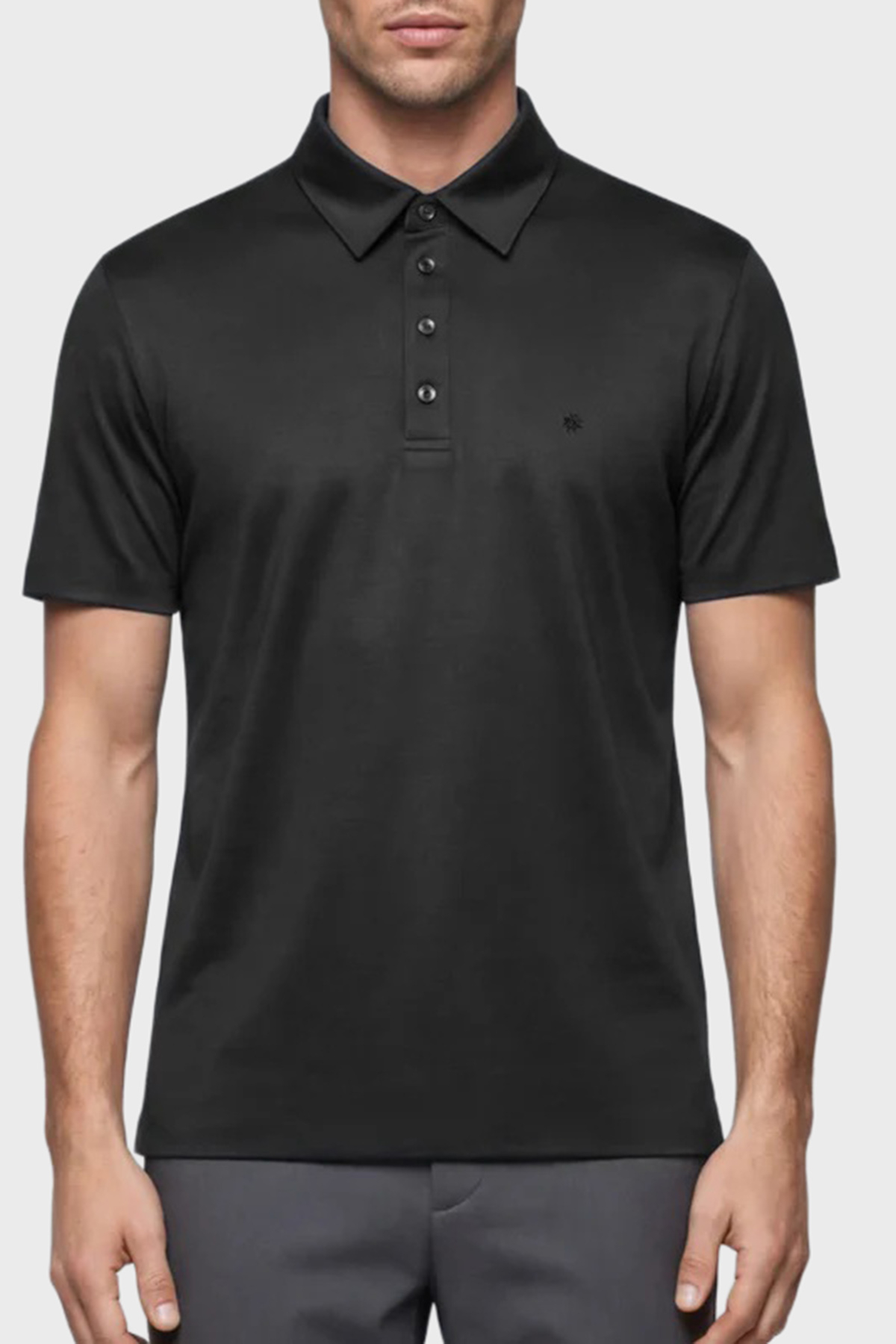 Isaora % 100 Pamuk Regular Fit Erkek Polo Yaka T Shirt ISR3303 BLCK SİYAH