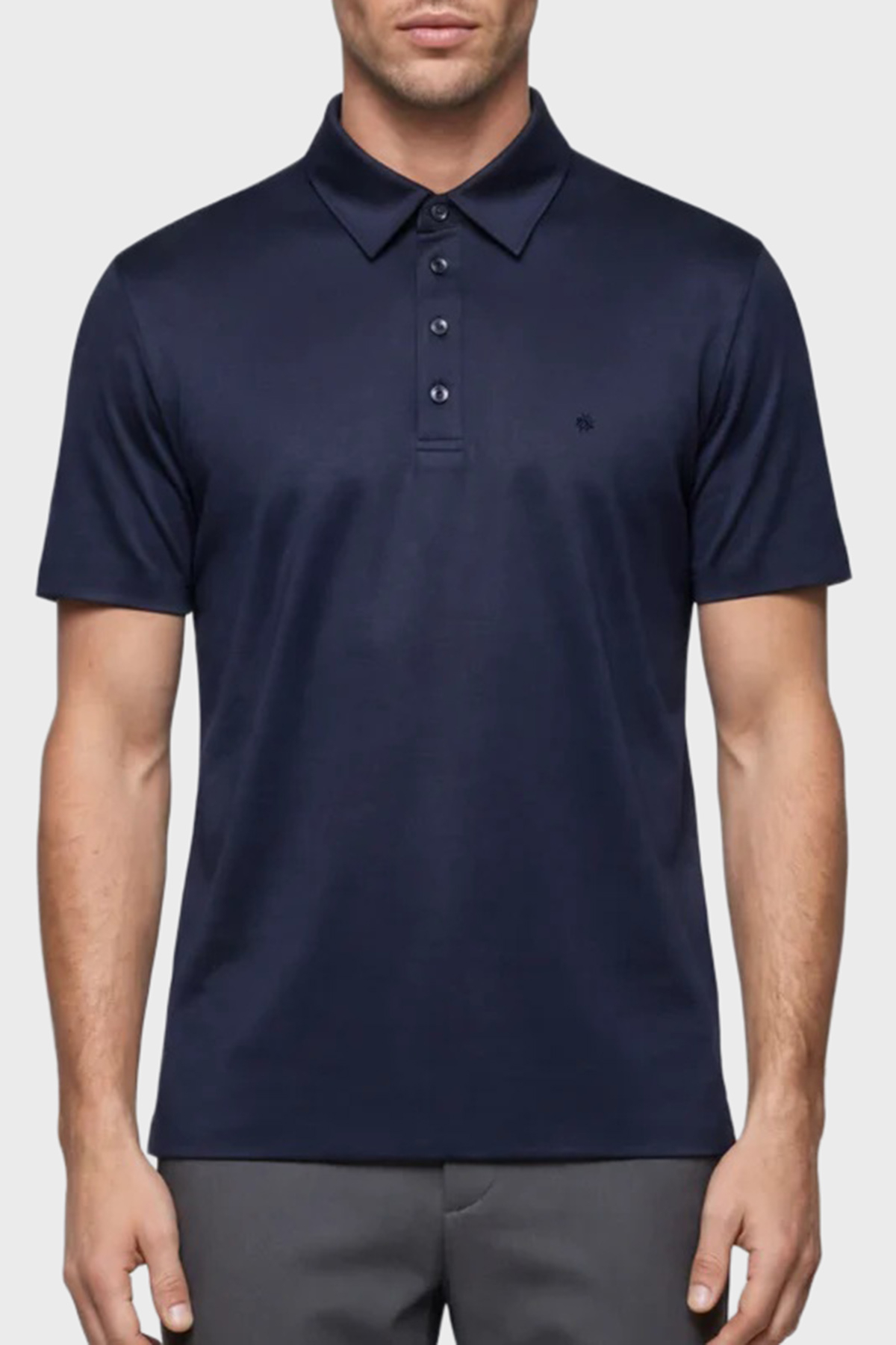Isaora % 100 Pamuk Regular Fit Erkek Polo Yaka T Shirt ISR3303 NAVY LACİVERT