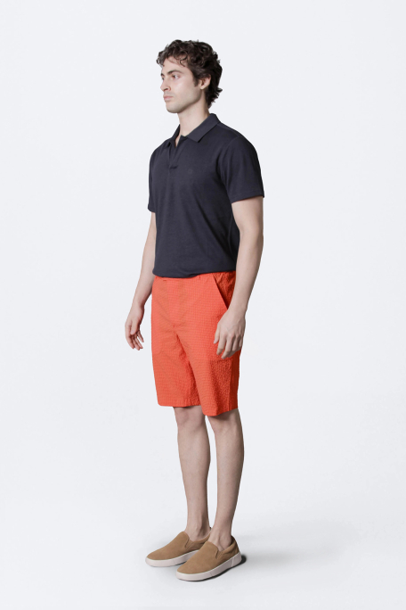 Isaora Dokuma Regular Fit Normal Bel Cepli Erkek Short M24S6303 TRR ORANJ - 2