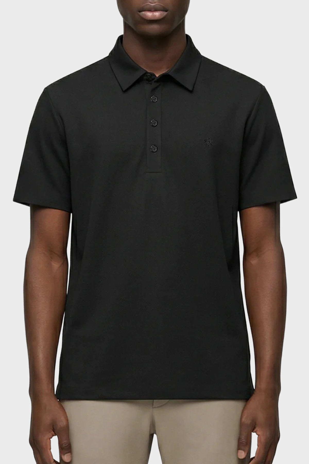 Isaora Logolu Regular Fit Düğmeli Erkek Polo Yaka T Shirt ISR3117 BLCK SİYAH