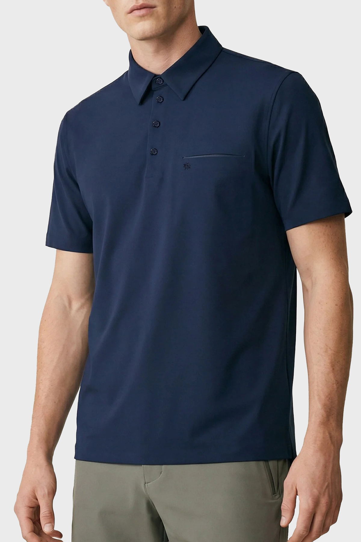 Isaora Regular Fit Logolu Düğmeli Erkek Polo Yaka T Shirt ISR3208 DRNVY KOYU LACIVERT