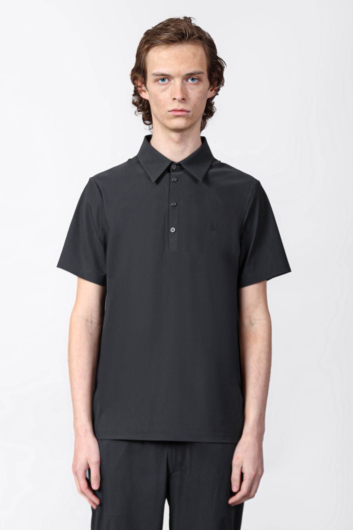 Isaora Streç Regular Fit Düğmeli Erkek Polo Yaka T Shirt ISR3114 DRG KOYU GRİ