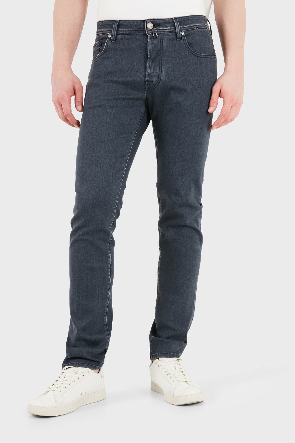Jacob Cohen Pamuklu Slim Fit Normal Bel Dar Paça Jean Erkek Kot Pantolon JUM QE004 030 S3618 S1 800D ANTRASİT