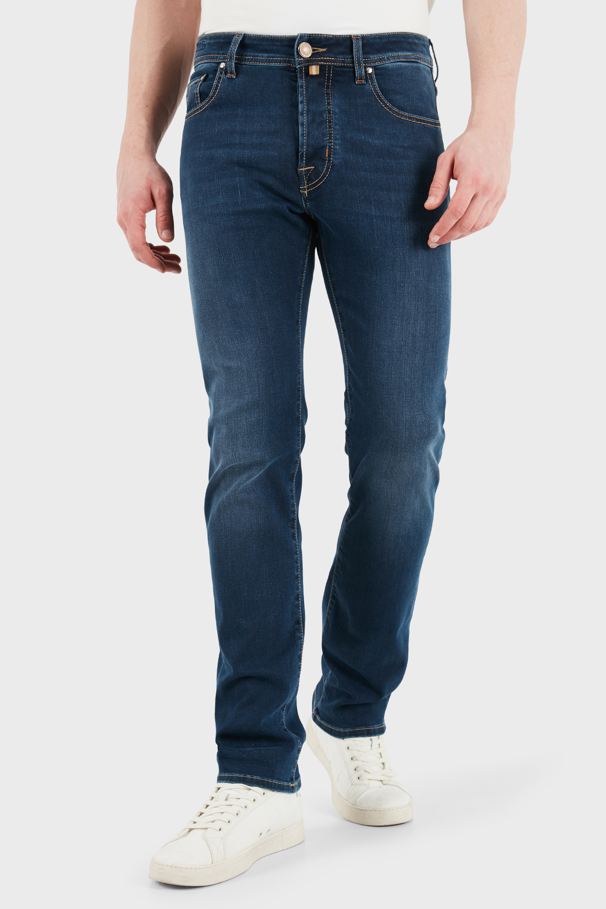 Jacob Cohen Pamuklu Slim Fit Normal Bel Dar Paça Jeans Erkek Kot Pantolon JUM QE004 057 P0021 V1 100D LACİVERT