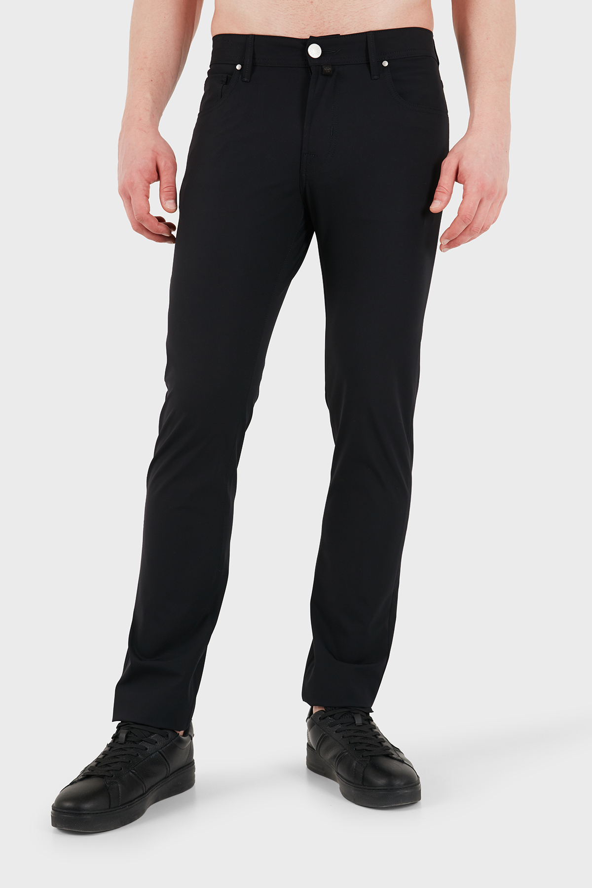 Jacob Cohen Slim Fit Normal Bel Dar Paça Erkek Pantolon JUM QW009 001 S4024 RW C74 SİYAH
