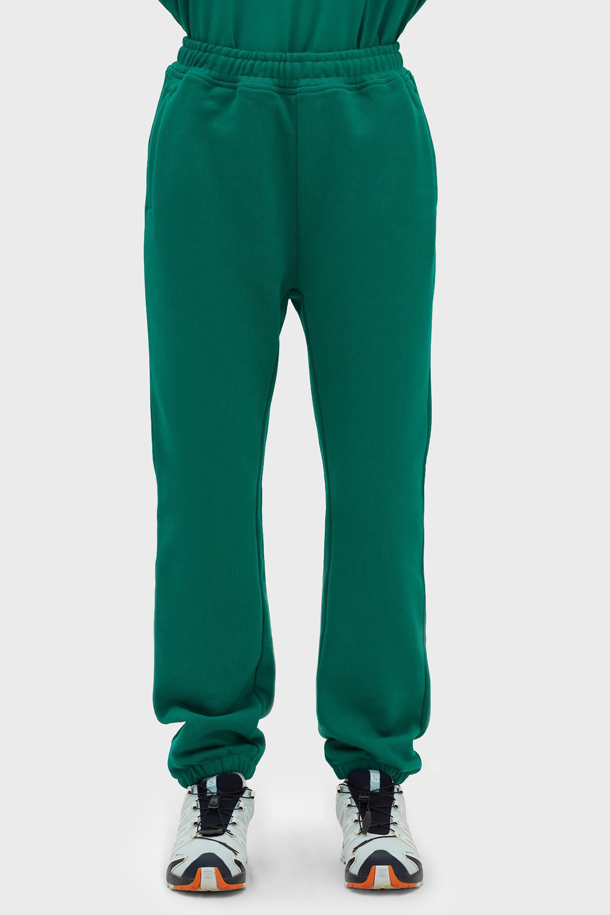 Les Benjamins % 100 Pamuk Regular Fit Jogger Spor Kadın Pantolon LB23SSESSFUSP-301 YEŞİL