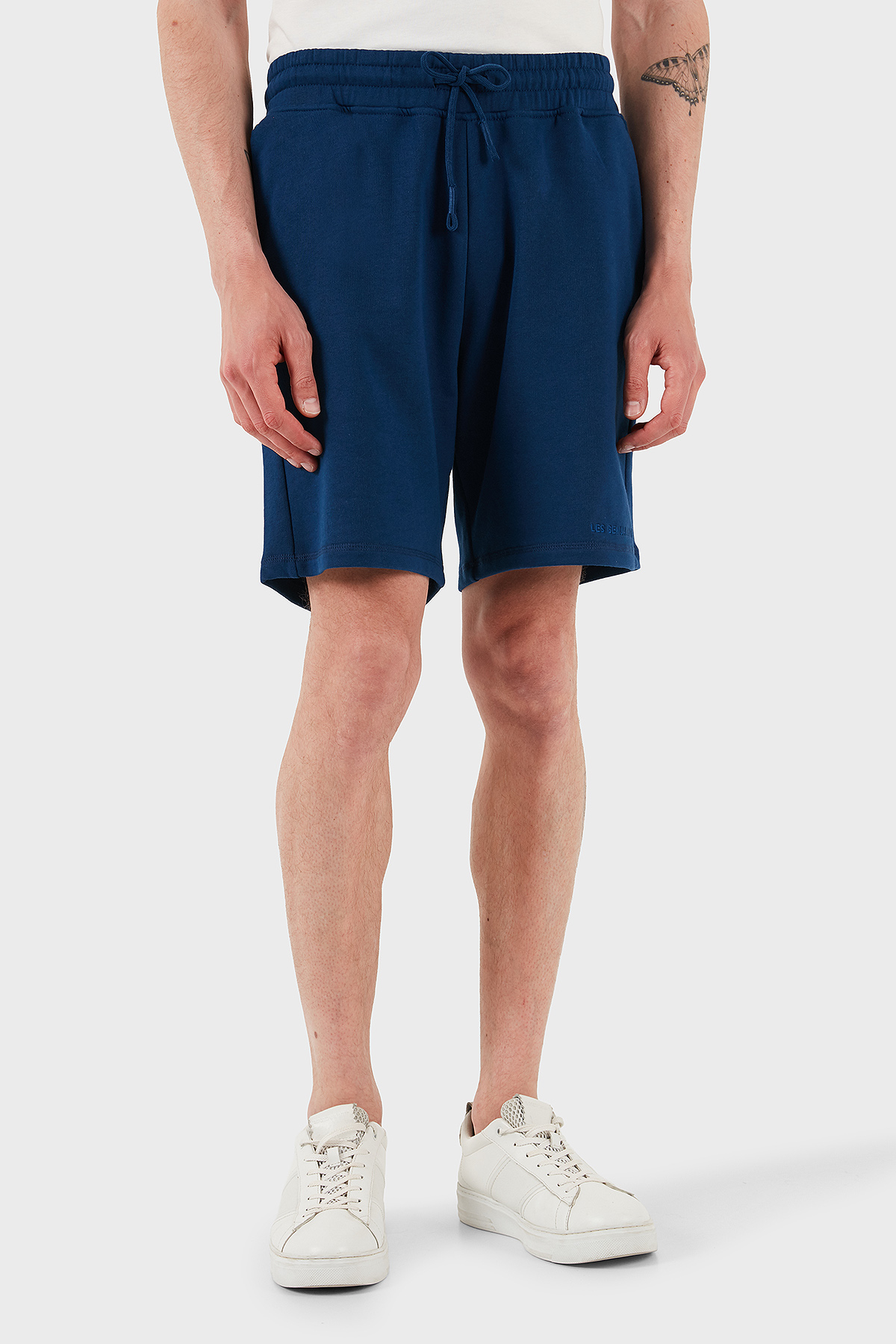 Les Benjamins % 100 Pamuk Regular Fit Logolu Erkek Short LBNOOSESSMUSO-309 LACİVERT