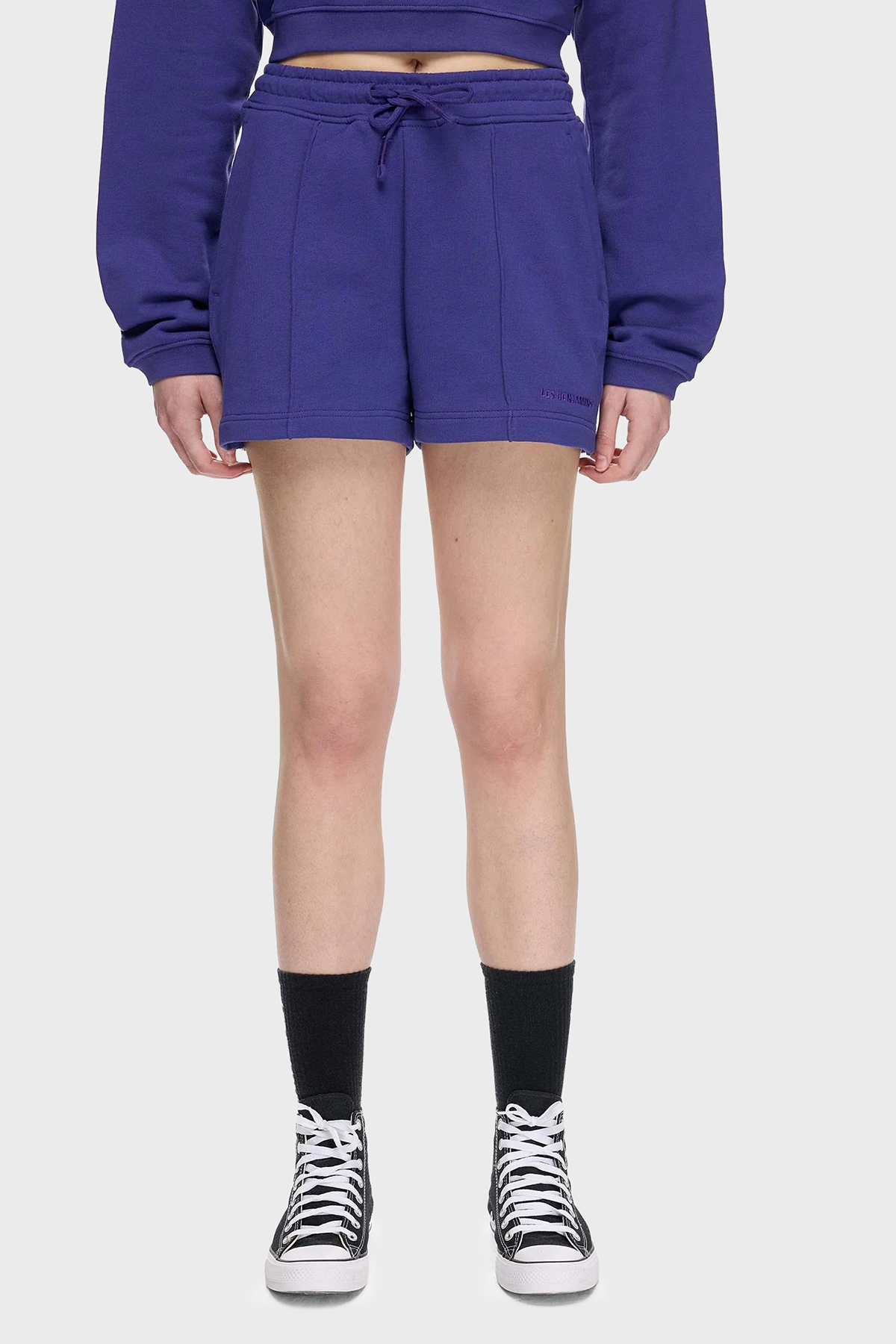 Les Benjamins % 100 Pamuk Regular Fit Yüksek Bel Çimalı Kadın Short LBNOOSESSFUSO-301 MOR