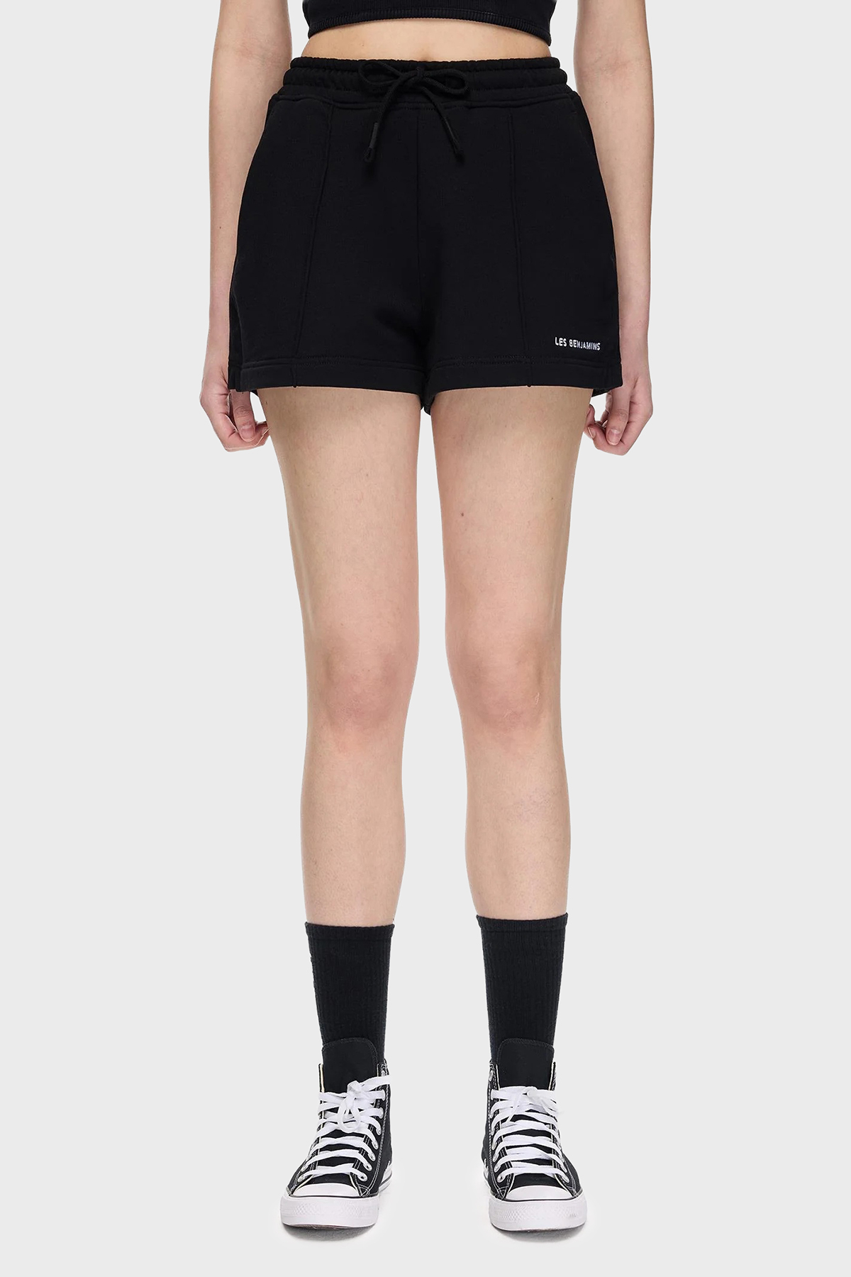 Les Benjamins % 100 Pamuk Regular Fit Yüksek Bel Çimalı Kadın Short LBNOOSESSFUSO-307 SİYAH