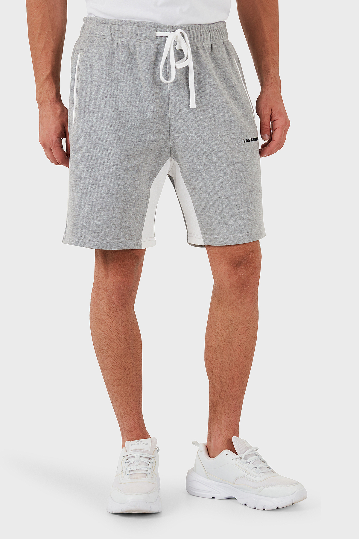 Les Benjamins Pamuklu Logolu Regular Fit Erkek Short LB24SSCLAMUSO-407 GRİ