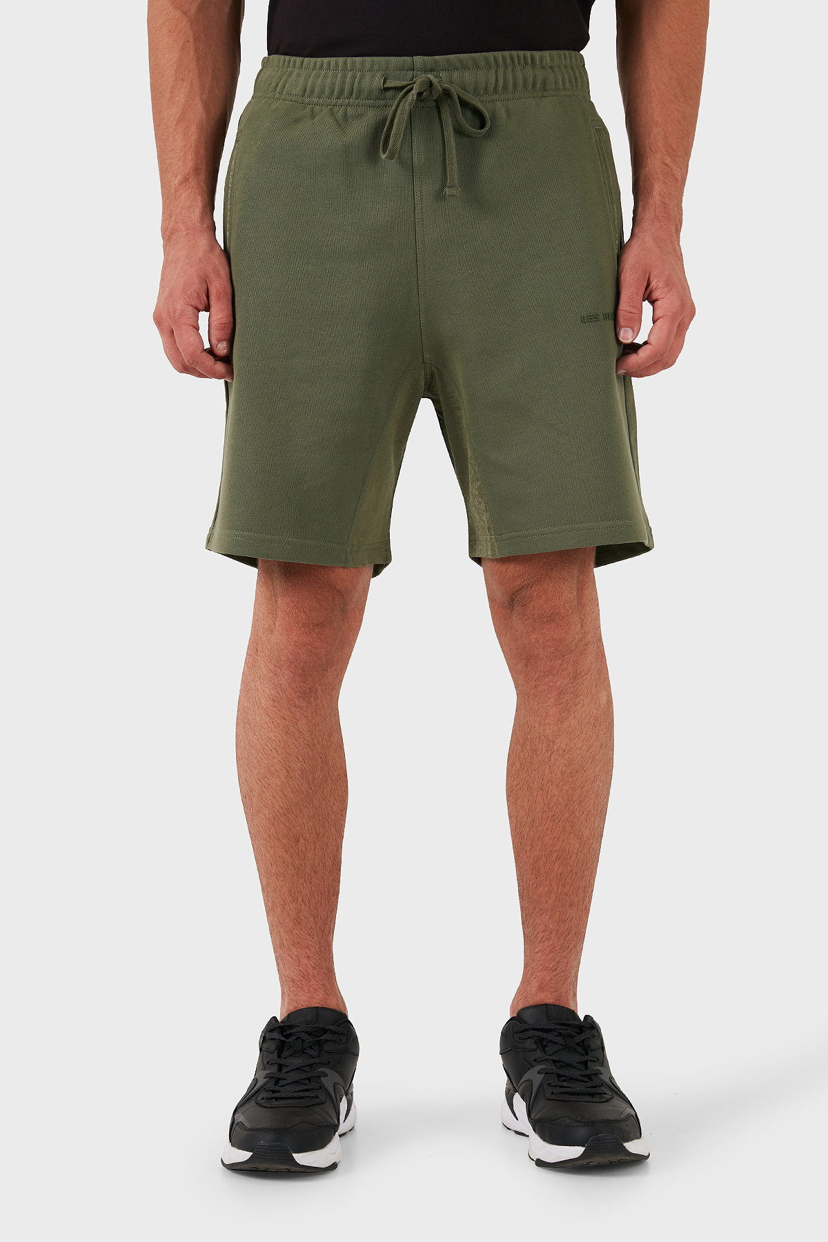 Les Benjamins Pamuklu Logolu Regular Fit Erkek Short LB24SSCLAMUSO-409 HAKİ