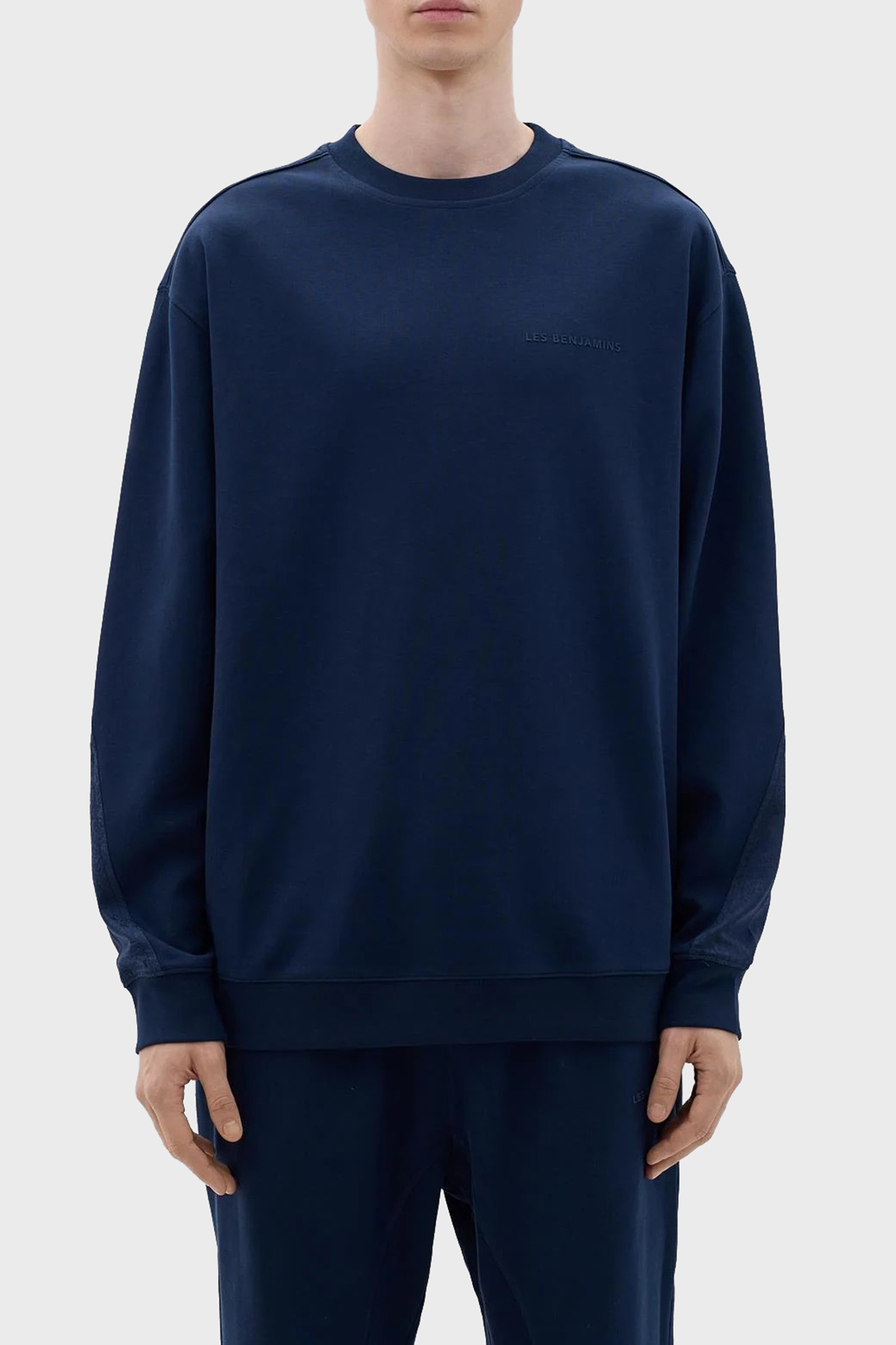 Les Benjamins Pamuklu Regular Fit Erkek Sweat LB23FWCLAMUSW-401 LACİVERT