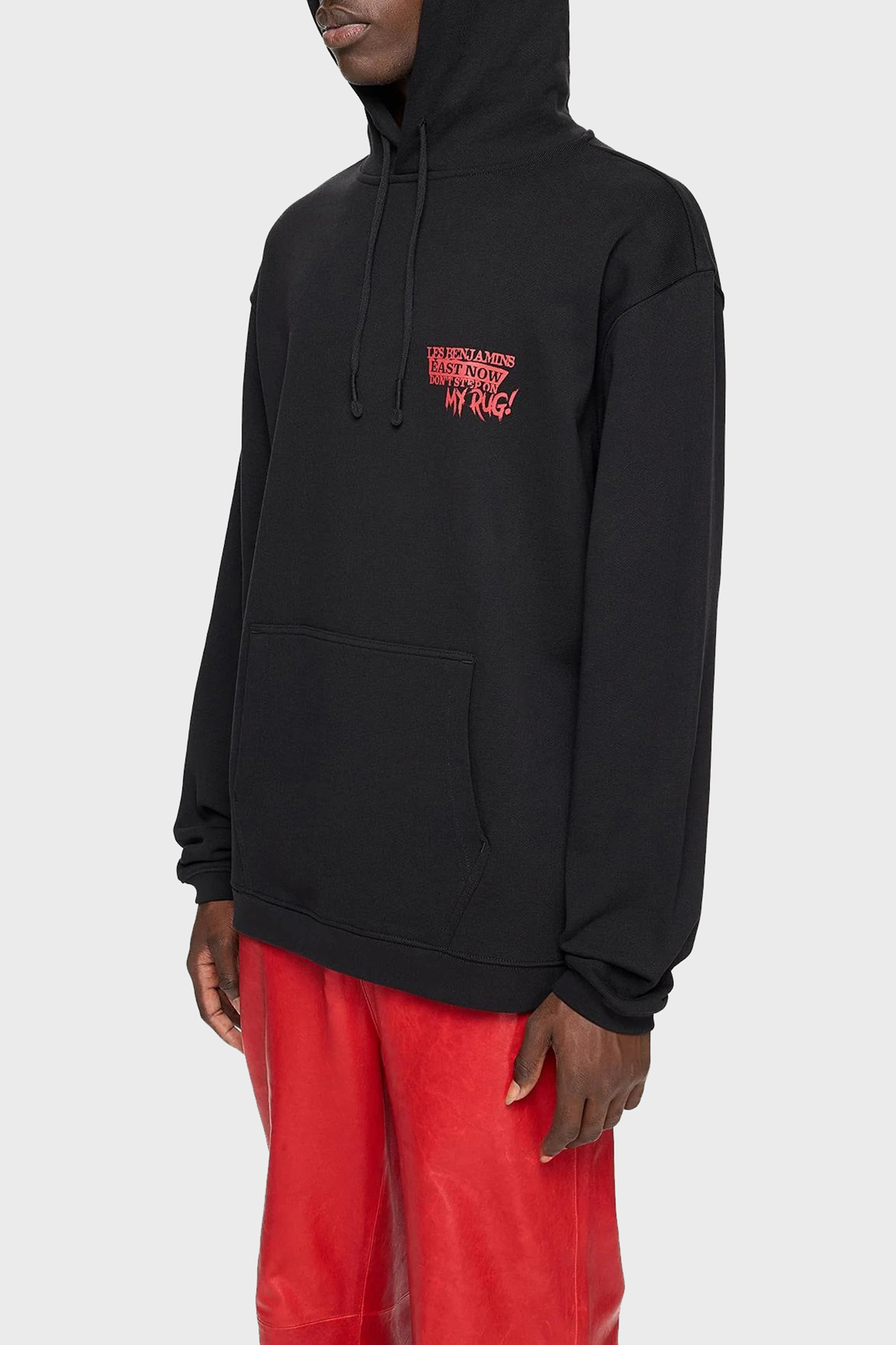 Les Benjamins Pamuklu Regular Fit Kapüşonlu Kanguru Cepli Erkek Sweat LB24FWEAPMUHD-001 SİYAH