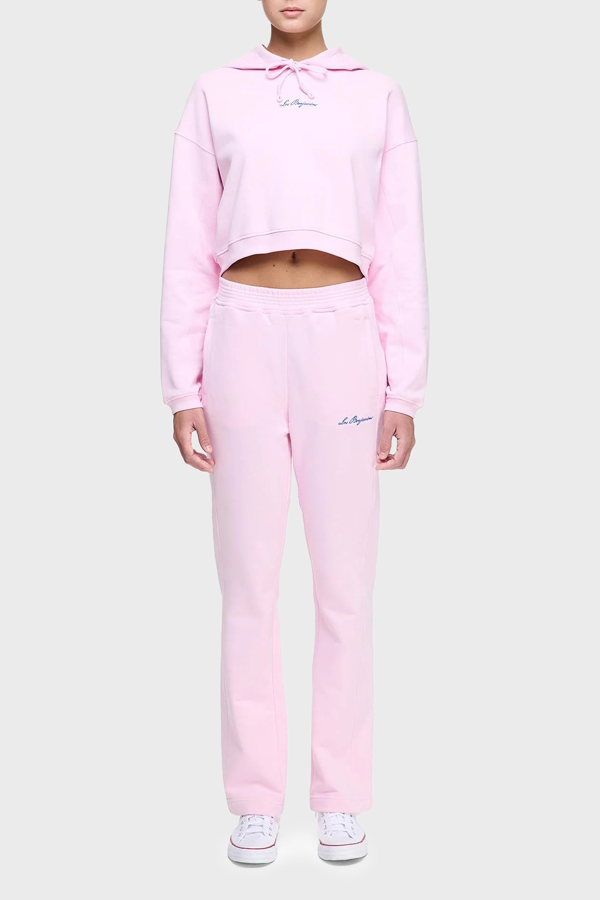 Les Benjamins Pamuklu Regular Fit Normal Bel Düz Paça Kadın Pantolon LB25SSUNLFUSP-004 PEMBE