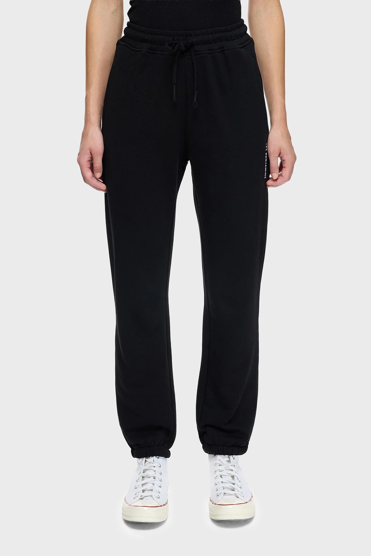 Les Benjamins Pamuklu Regular Fit Normal Bel Ribanalı Paça Jogger Kadın Pantolon LBNOOSCORFUSP-307 SİYAH