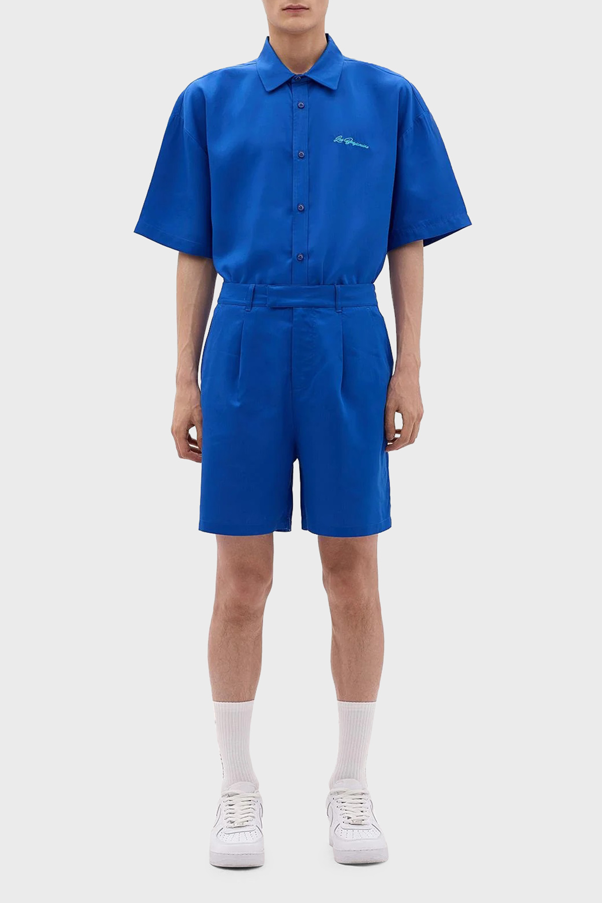 Les Benjamins Tencel Regular Fit Cepli Erkek Short LB24SSKISMUSO-010 MAVİ