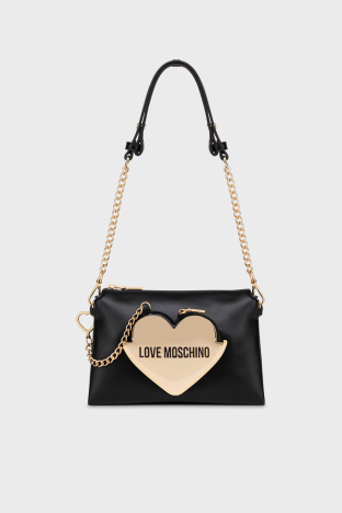 Love Moschino Çıkarılabilir Zincir Askılı Bayan Çanta JC4128PP1ILO0000 SİYAH - Love Moschino
