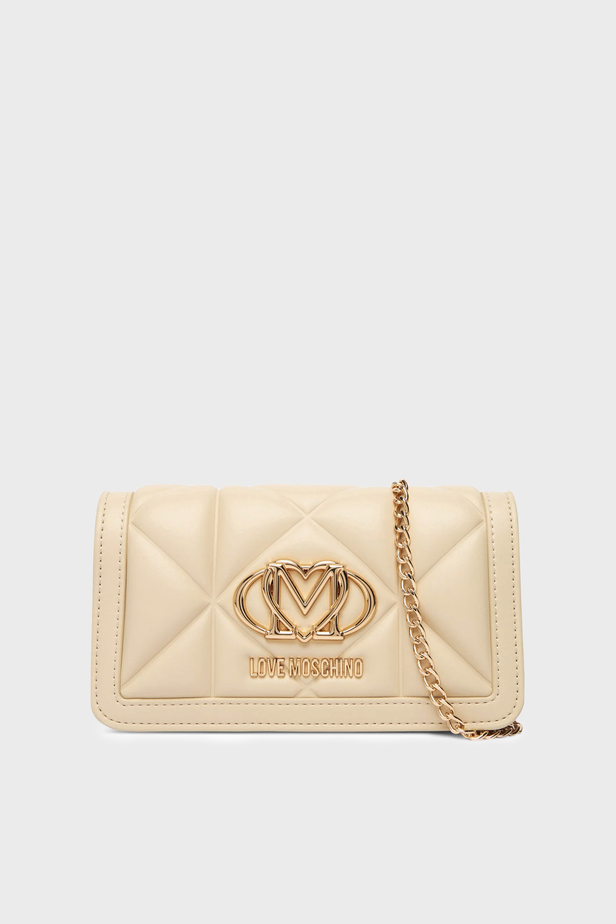 Love Moschino Çıkarılabilir Zincir Askılı Portföy Kadın Cüzdan JC5640PP1OLC0129 BEJ