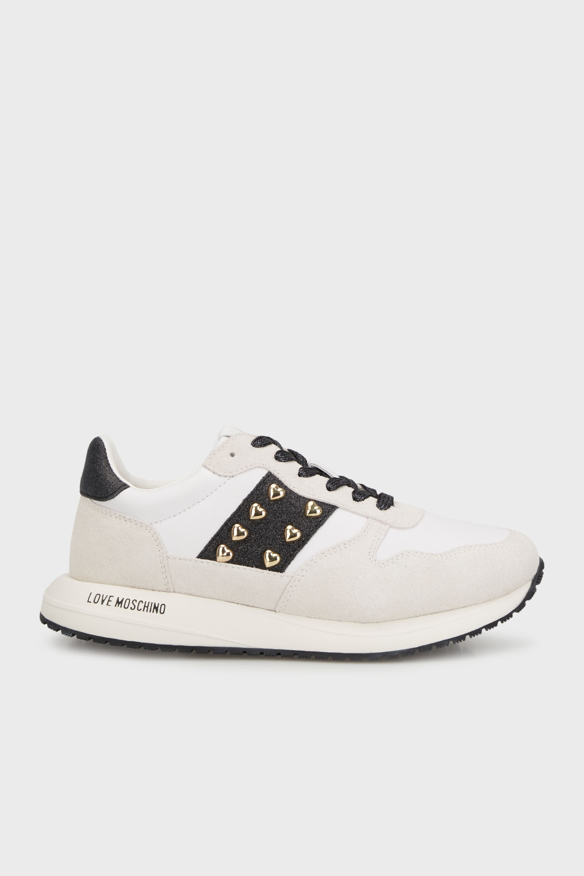 Love Moschino Hakiki Deri Süet Detaylı Sneaker Kadın Ayakkabı JA15403G1MIAM10A BEYAZ