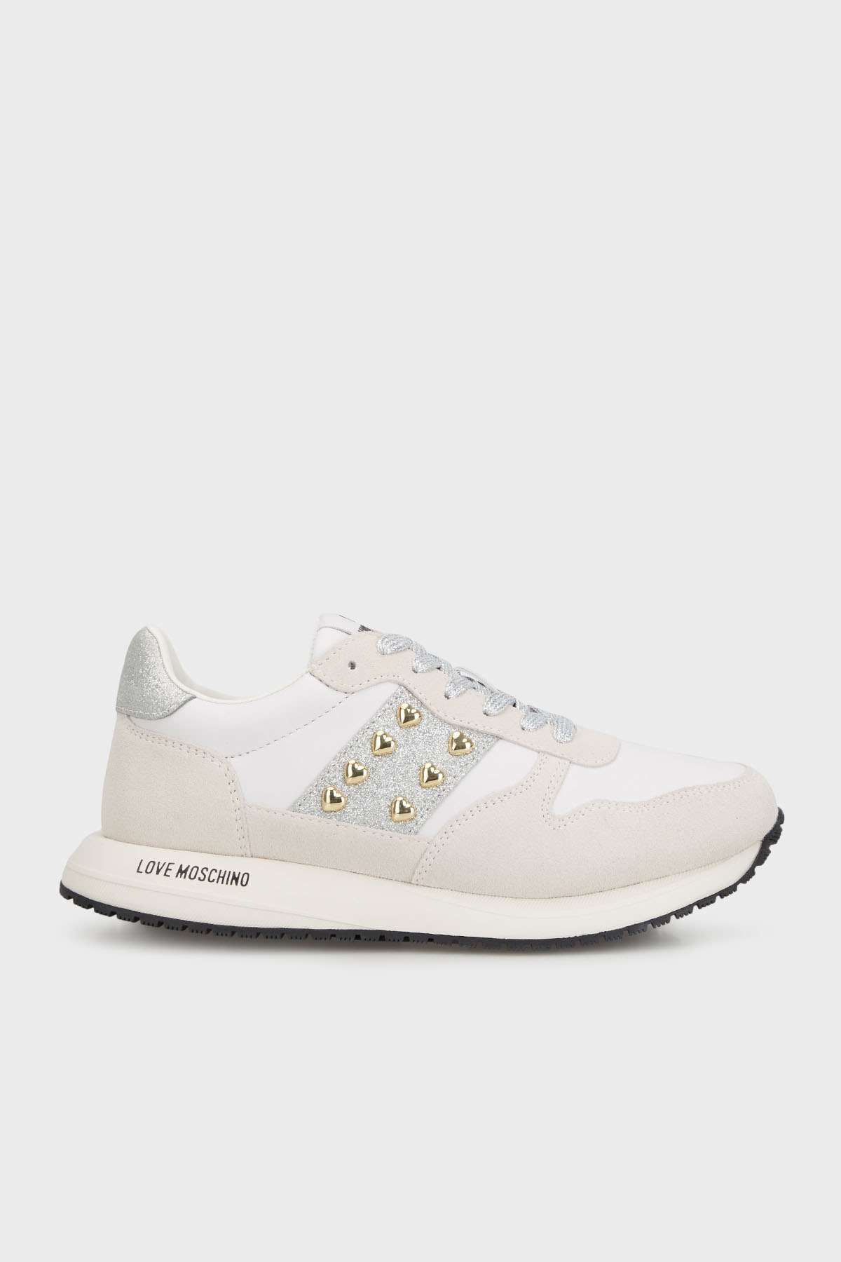 Love Moschino Hakiki Deri Süet Detaylı Sneaker Kadın Ayakkabı JA15403G1MIAM10D GRİ