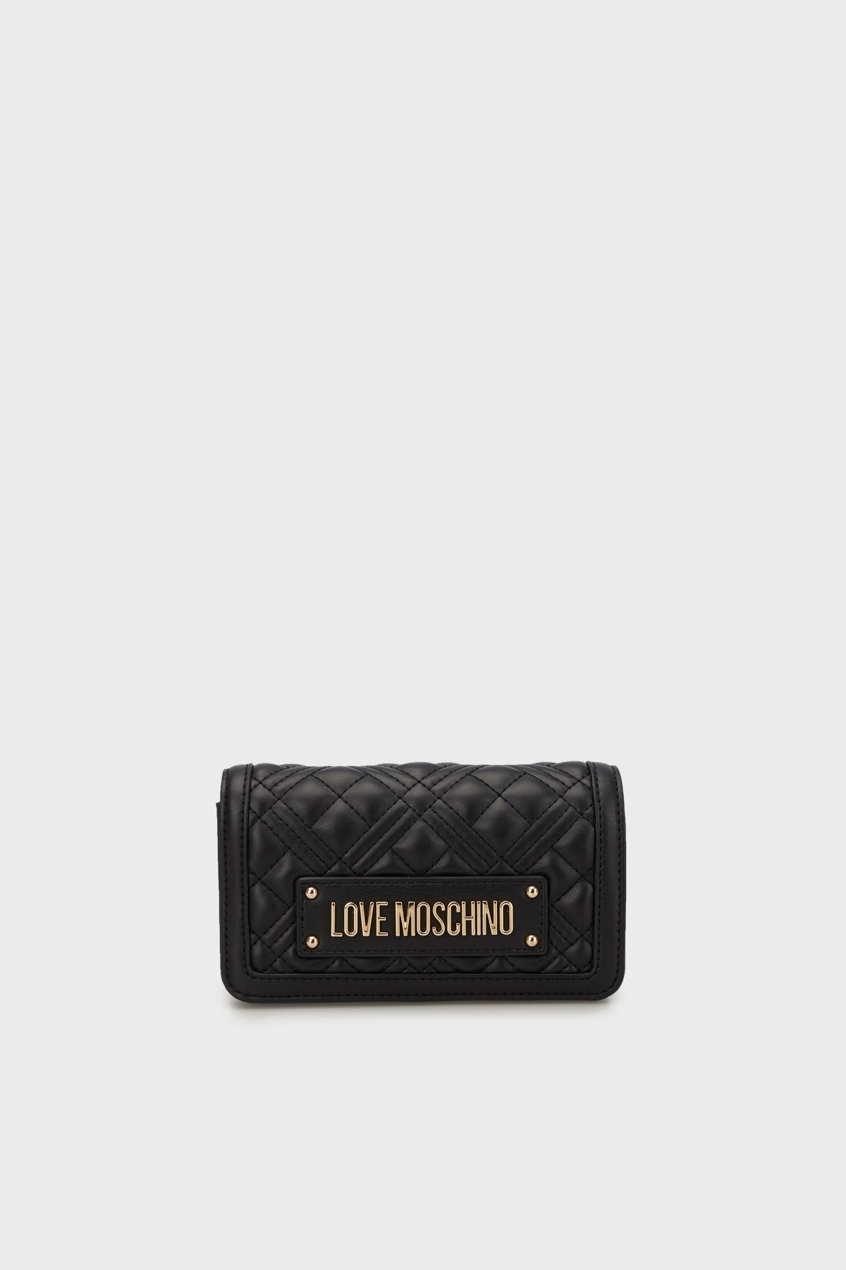 Love Moschino Kapitoneli Çıkarılabilir Zincir Askılı Portföy Kadın Cüzdan JC5681PP1MLA0000 SİYAH