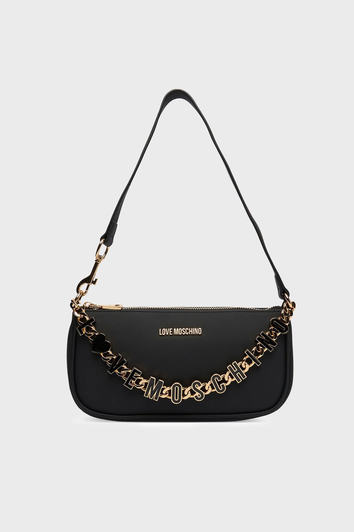 Love Moschino Logo Aksesuar Detaylı Sabit Askılı Kadın Çanta JC4154PP1OL1700A SİYAH