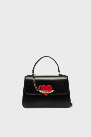 Love Moschino Logolu Ayarlanabilir Askılı Bayan Çanta JC4138PP1LLM1000 SİYAH - Love Moschino