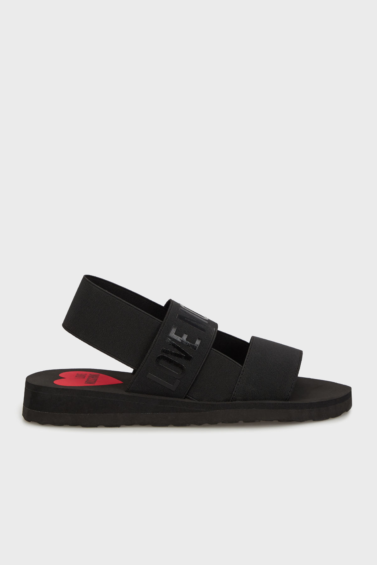 Love Moschino Logolu Çift Bantlı Kadın Sandalet JA16033G0MJN7000 SİYAH