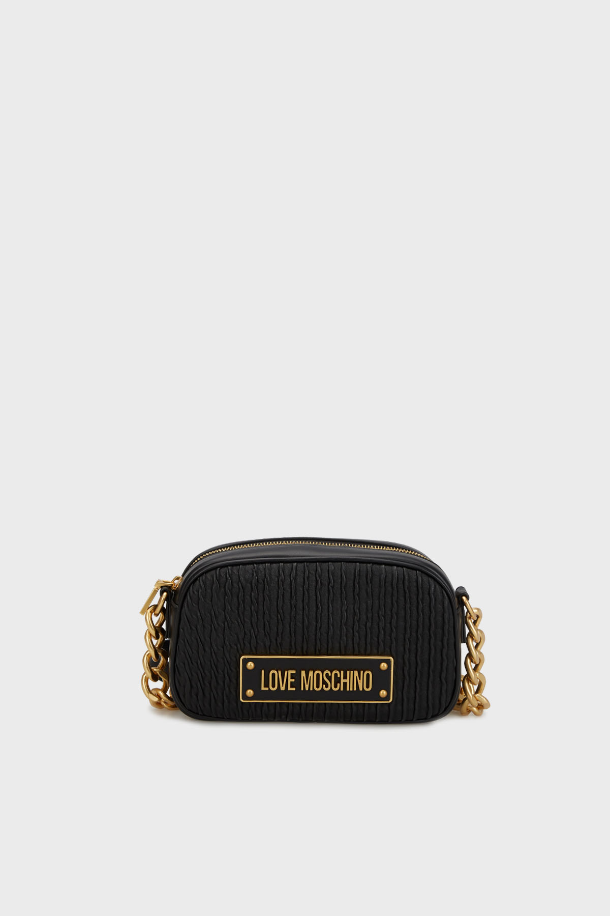 Love Moschino Logolu Çıkarılabilir Askılı Fermuarlı Kadın Çanta JC4360PP0LK1100A SİYAH
