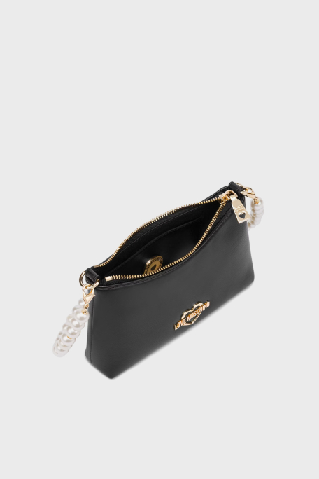 Love Moschino Logolu Çıkarılabilir İnci Askılı Fermuarlı Bayan