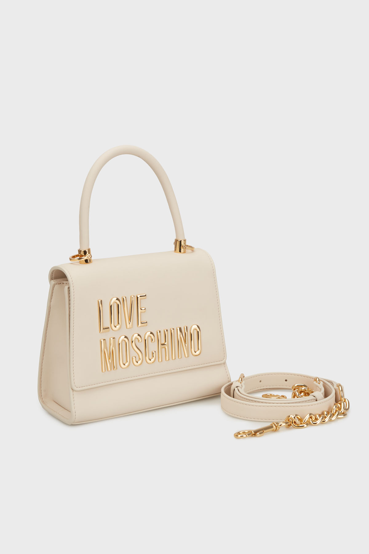 Love Moschino Logolu Çıkarılabilir Zincir Askılı Kadın Çanta JC4024PP1NKD0110 BEJ
