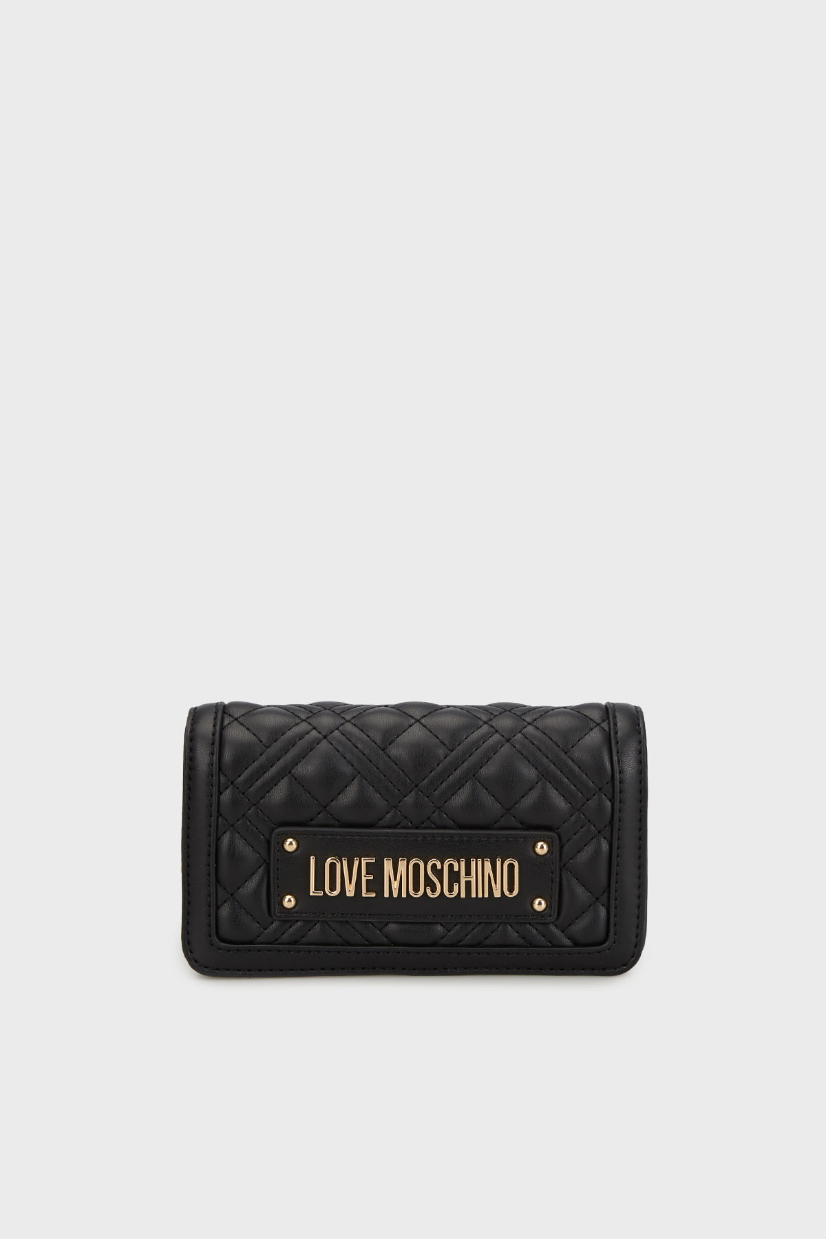 Love Moschino Logolu Çıkarılabilir Zincir Askılı Portföy Kadın Cüzdan JC5681PP1NLA0000 SİYAH