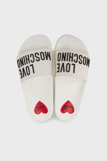 Love Moschino Logolu Düz Bayan Terlik JA28052G1MI14100 BEYAZ