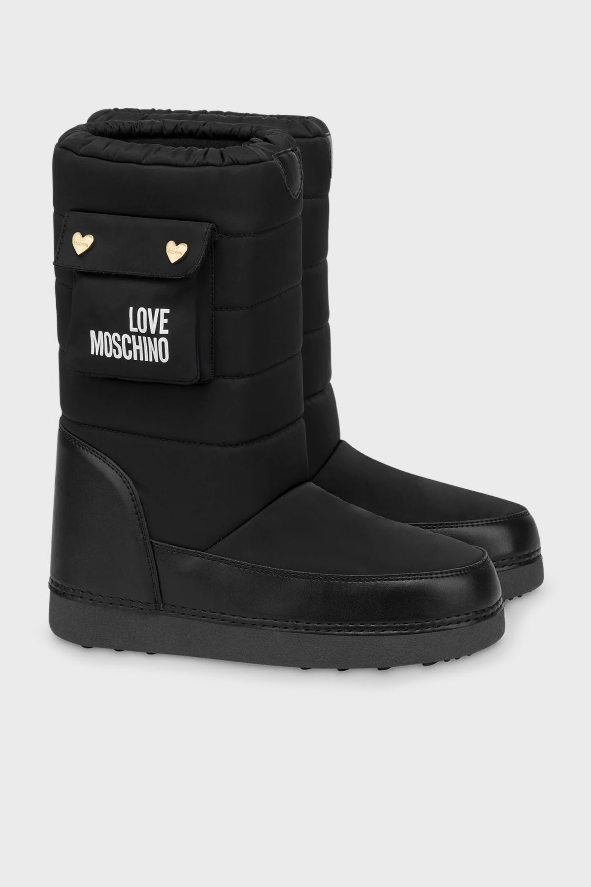Love Moschino Logolu Kapitone Cep Detaylı Kadın Kar Botu JA24452G0NISL000 SİYAH