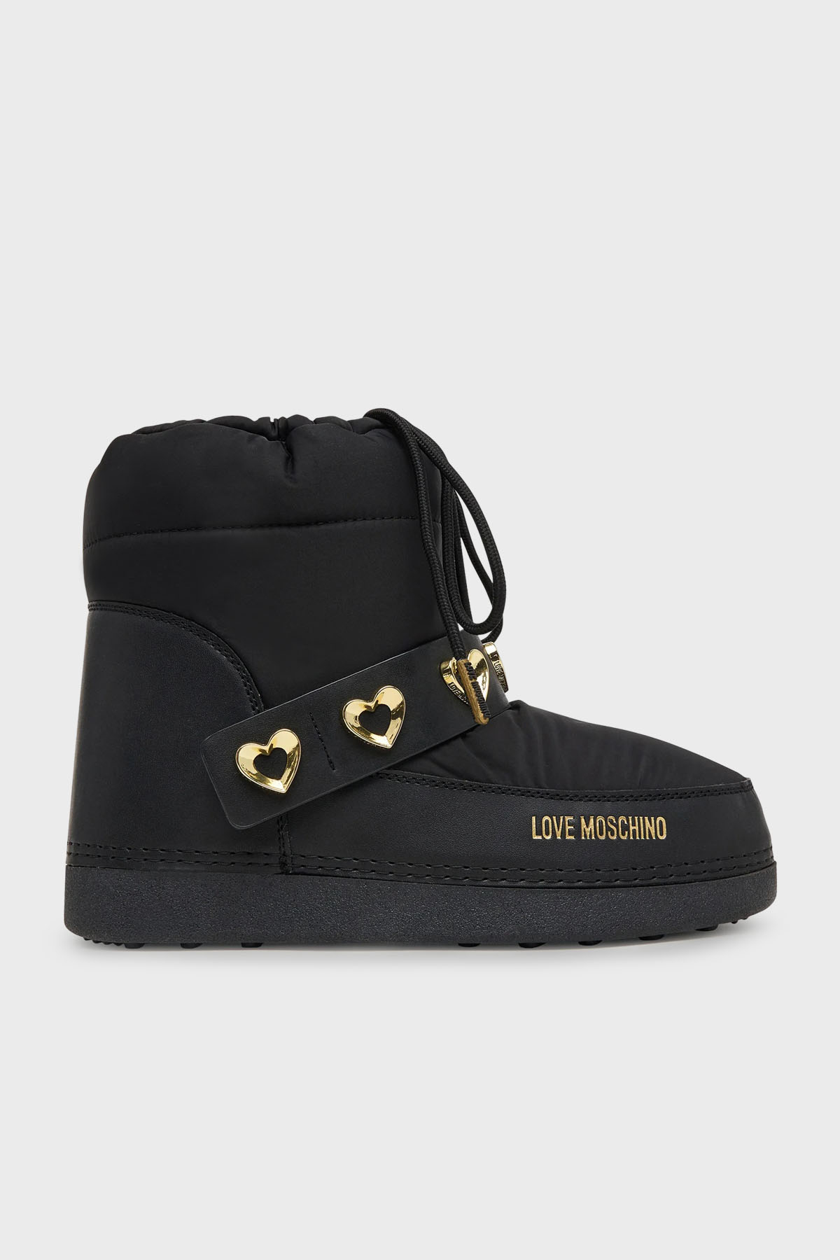 Love Moschino Logolu Kemer Detaylı Büzgülü Kadın Kar Botu JA24182G0NISD00A SİYAH