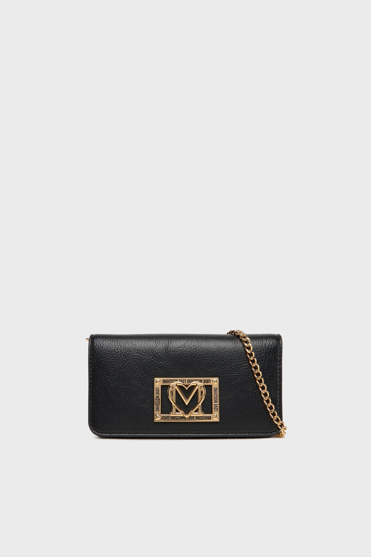 Love Moschino Logolu Sabit Zincir Askılı Portföy Kadın Cüzdan JC5602PP1NLI0000 SİYAH