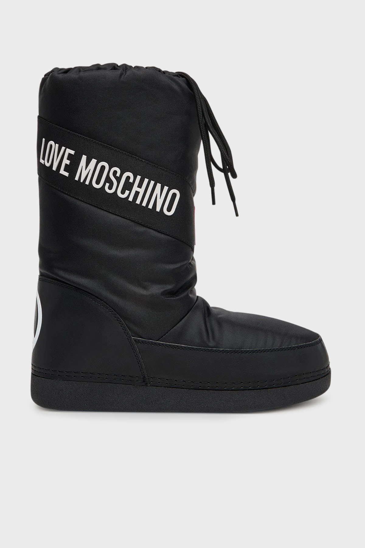 Love Moschino Logolu Suya Dayanıklı Büzgülü Kadın Kar Botu JA24032G0NISA000 SİYAH