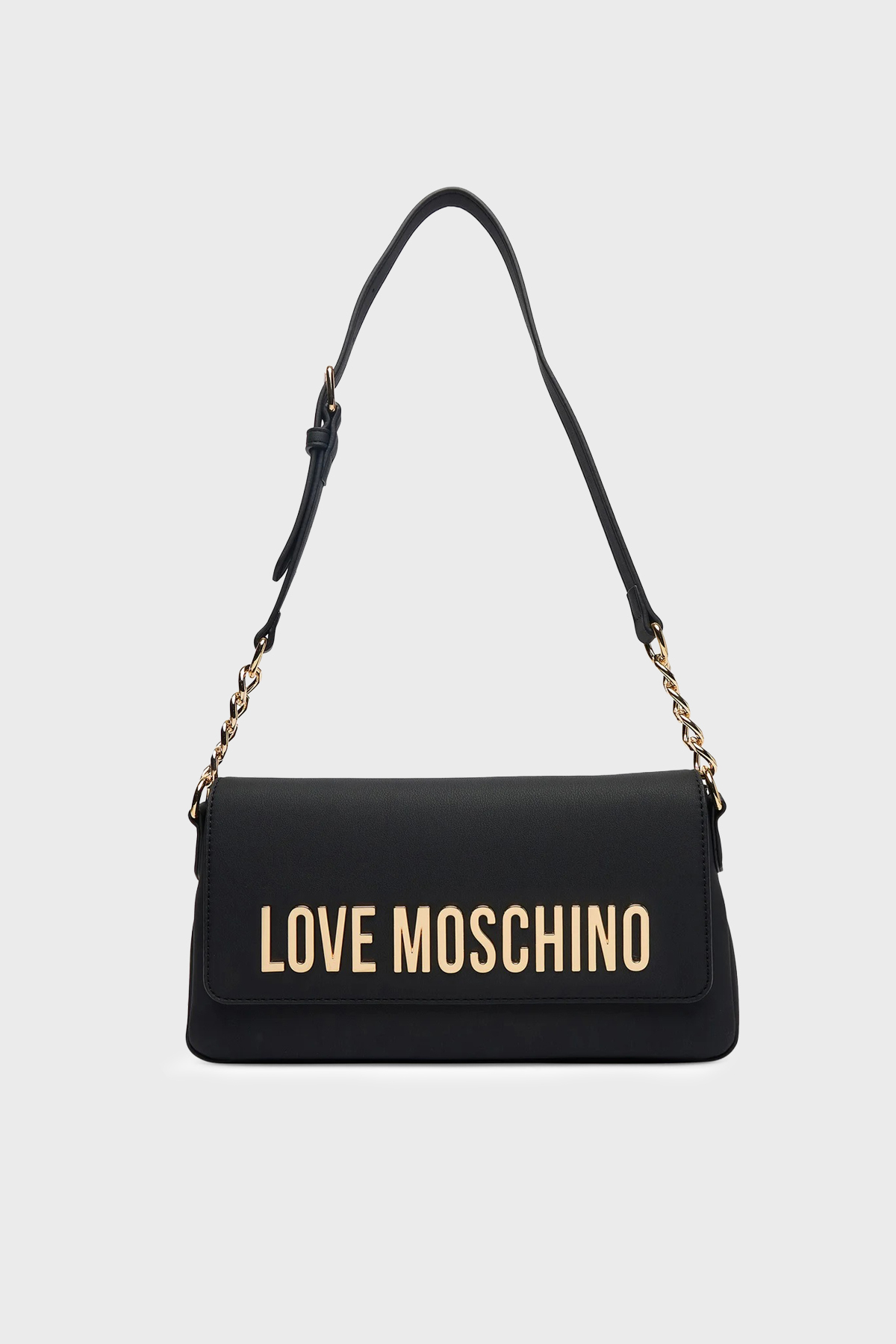 Love Moschino Logolu Zincir Detaylı Ayarlanabilir Askılı Kadın Çanta JC4109PP1OKD0000 SİYAH