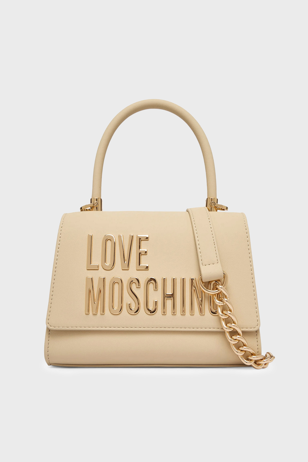 Love Moschino Logolu Zincir Detaylı Çıkarılabilir Askılı Kadın Çanta JC4024PP1OKD0129 BEJ