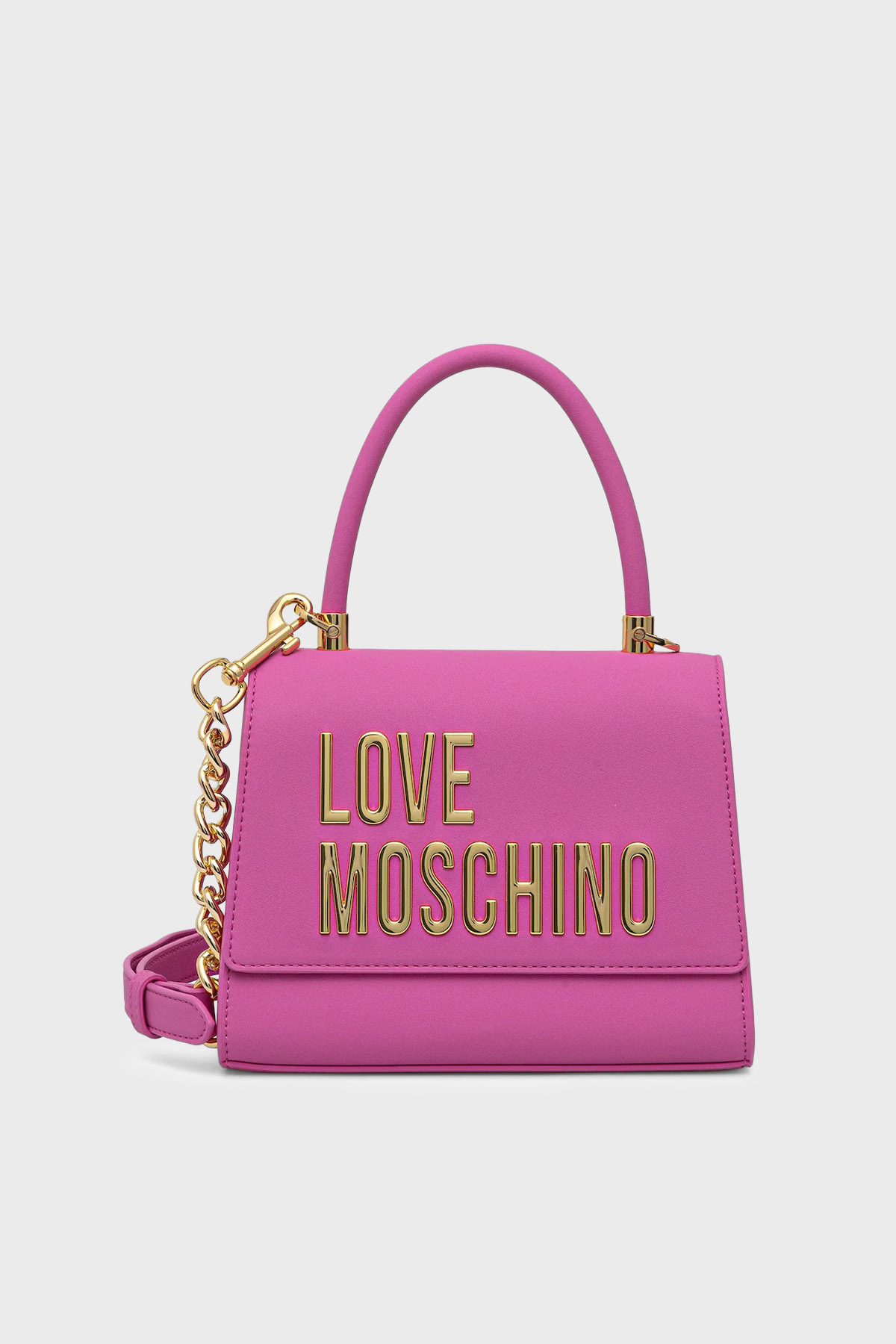 Love Moschino Logolu Zincir Detaylı Çıkarılabilir Askılı Kadın Çanta JC4024PP1OKD0604 PEMBE
