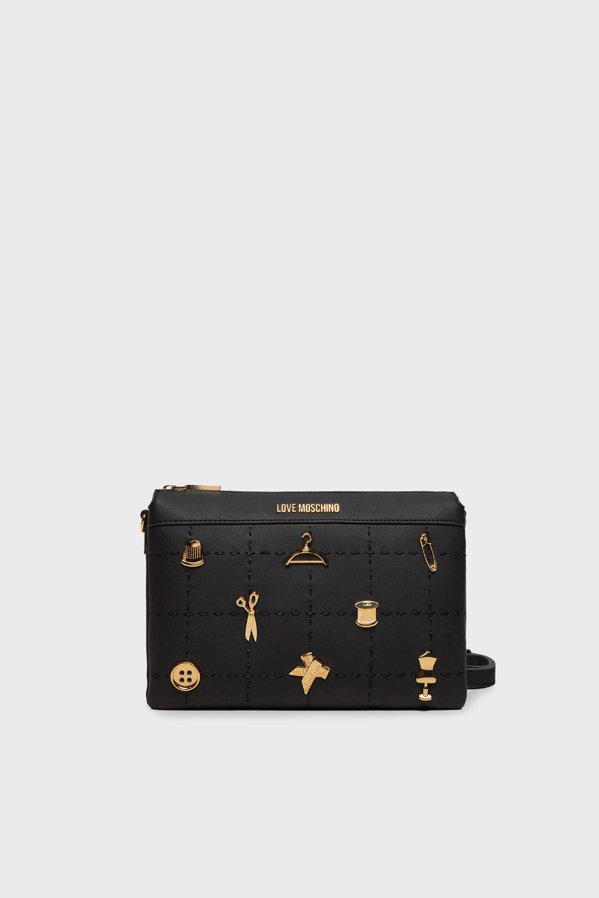 Love Moschino Metal Aksesuar Detaylı Ayarlanabilir Askılı Kadın Çanta JC4068PP1LLI0000 SİYAH
