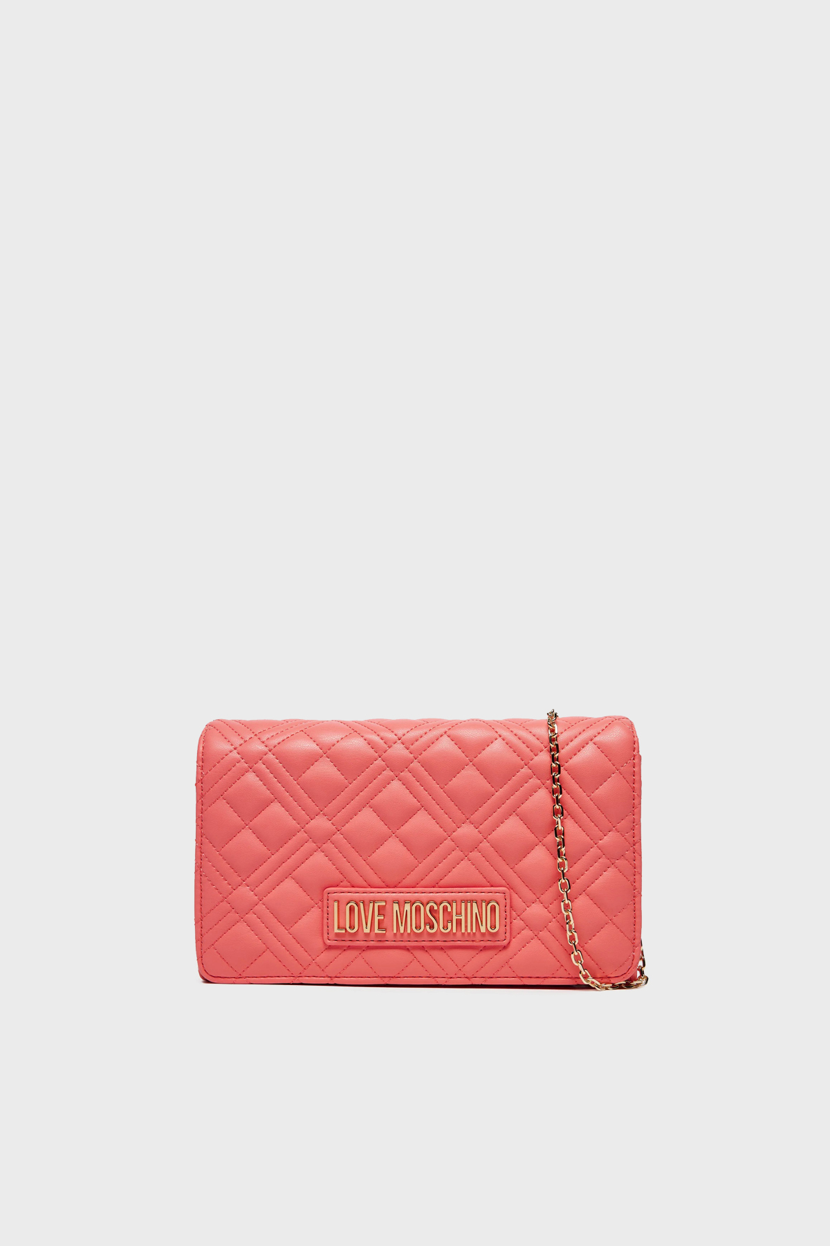 Love Moschino Parlak Kapitoneli Zincir Askılı Kadın Çanta JC4079PP1MLA0464 PEMBE