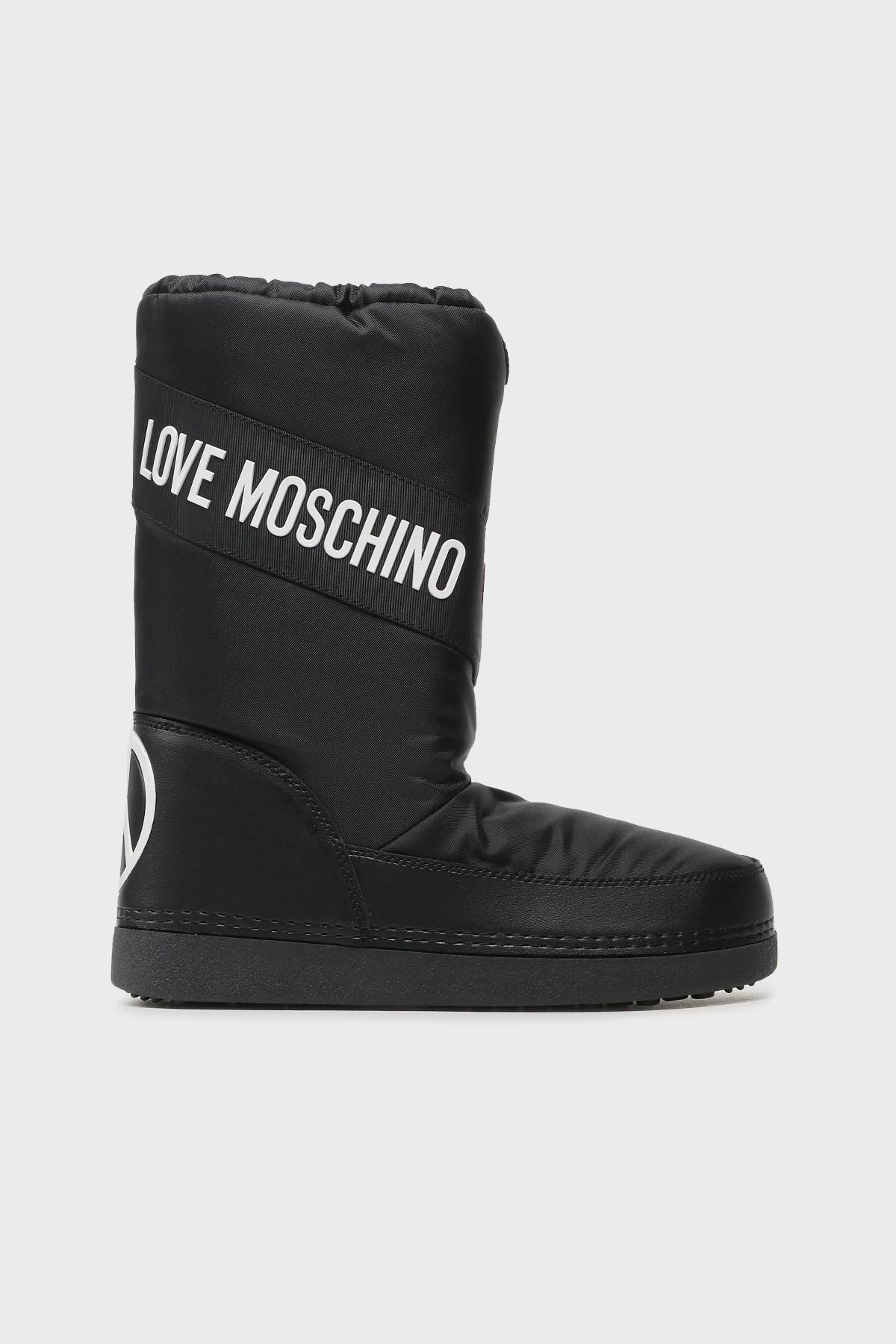 Love Moschino Suya Dayanıklı Logolu Büzgülü Kadın Kar Botu JA24032G1HISA000 SİYAH