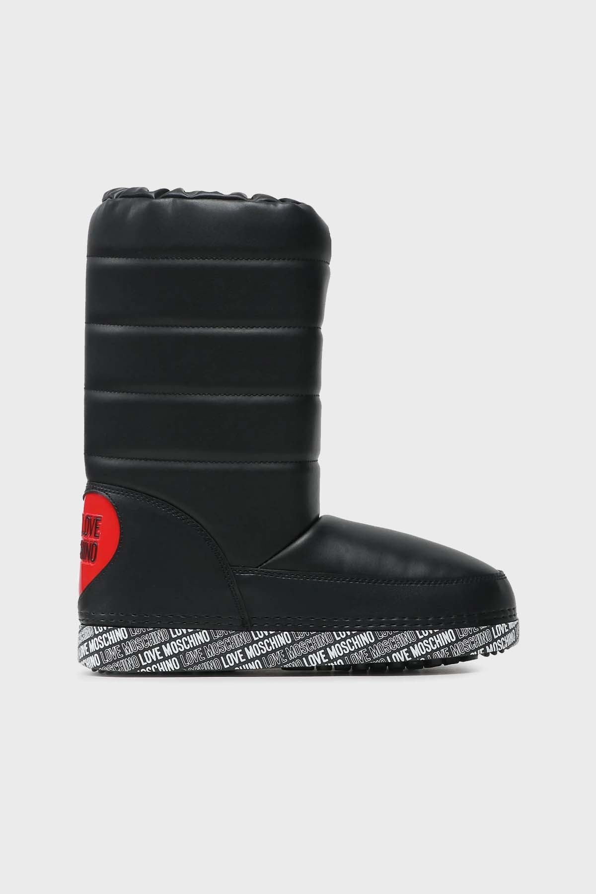 Love Moschino Suya Dayanıklı Logolu Büzgülü Kadın Kar Botu JA24162G1HIT400B SİYAH
