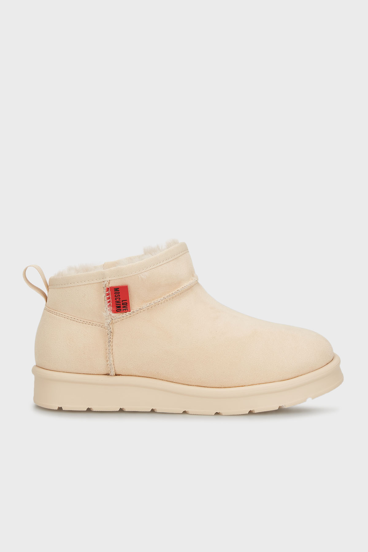Love Moschino Yapay Yumuşak Tüylü Süet Kadın Bot JA24043H0LJAW131 BEJ