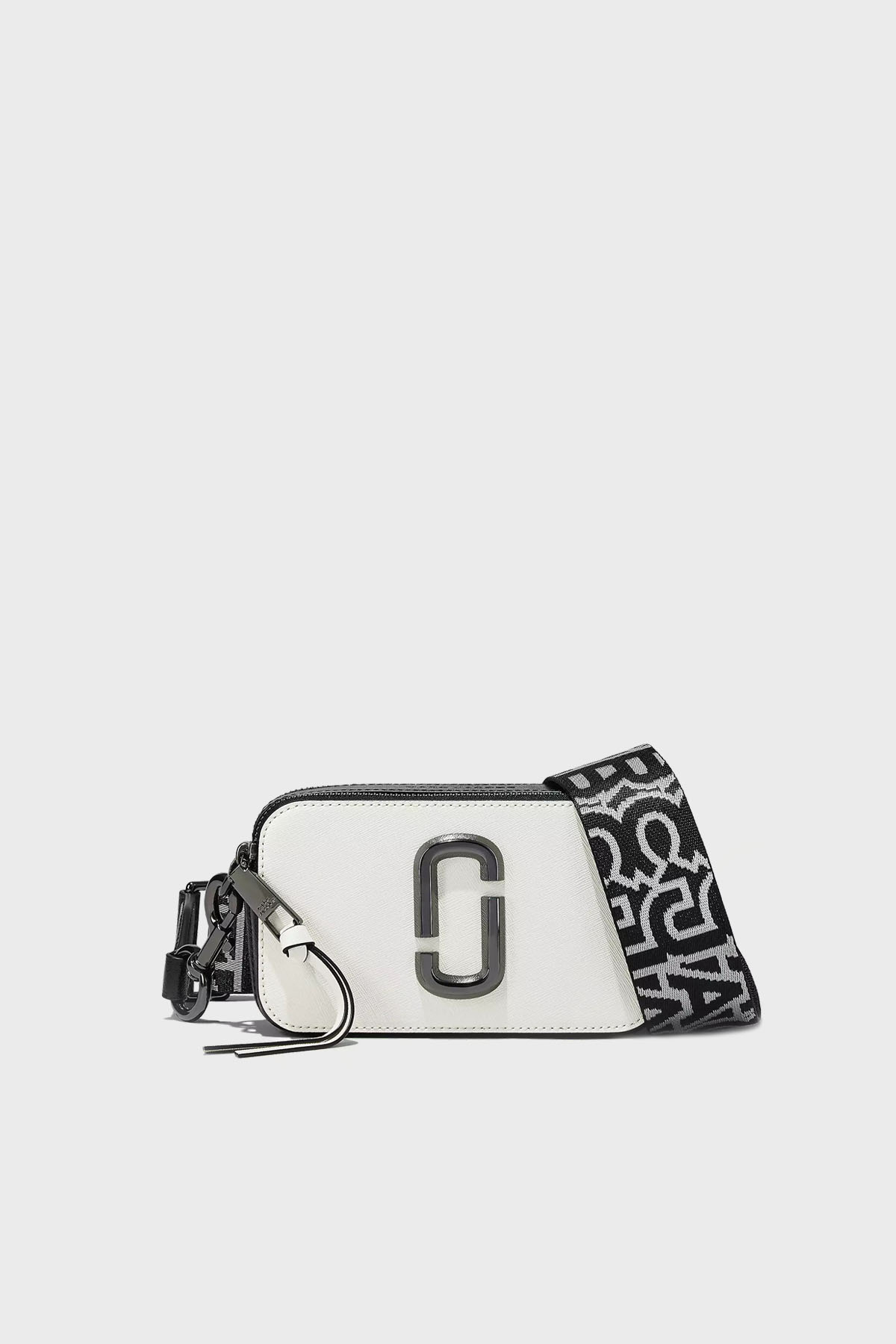 Marc Jacobs The Snapshot Ayarlanabilir Omuz Askılı Hakiki Deri Kadın Çanta 2P3HCR005H01 005 SİYAH-BEYAZ