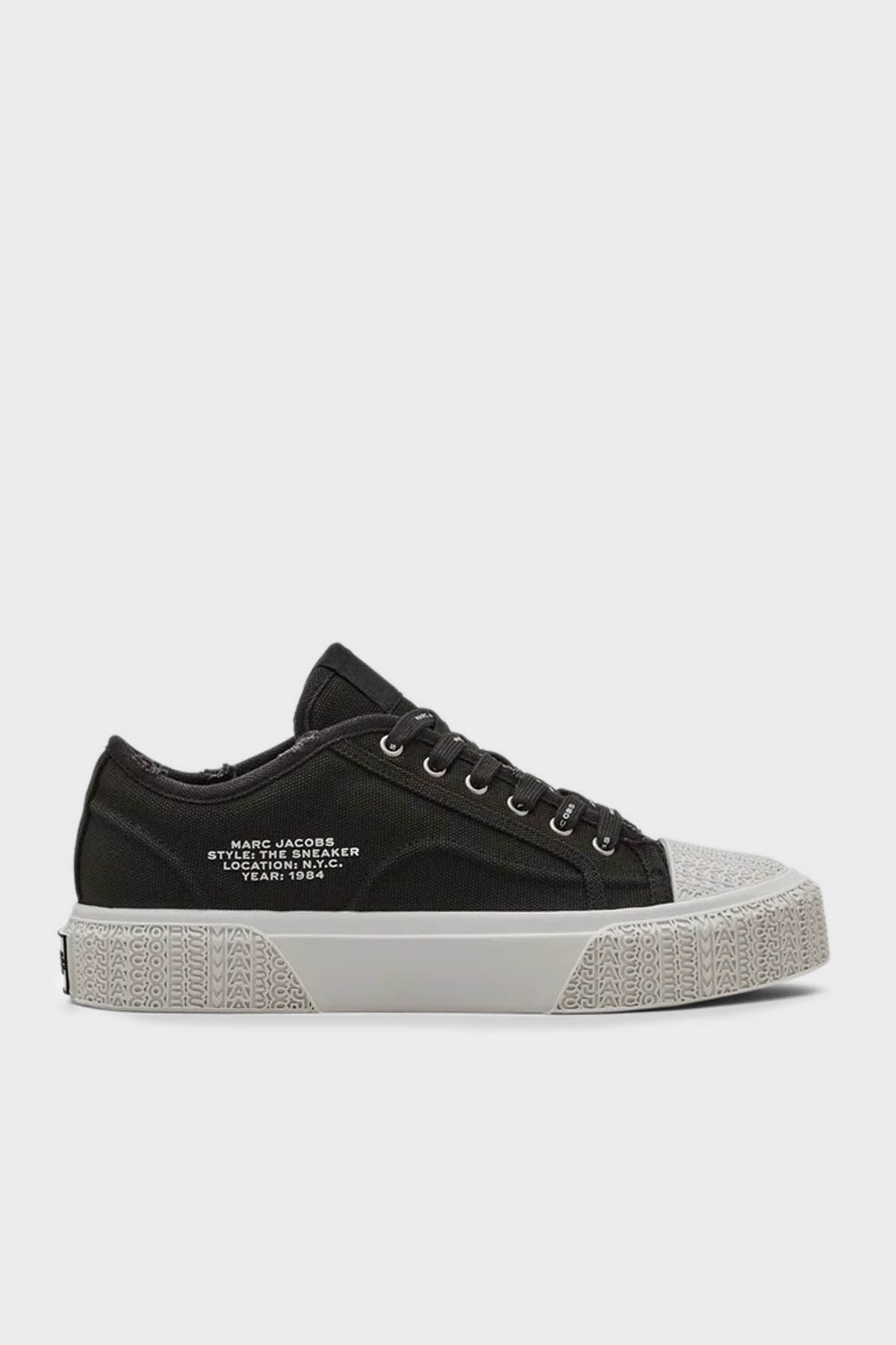 Marc Jacobs Logolu Kanvas Sneaker Kadın Ayakkabı 2S4FSN023F14 001 SİYAH