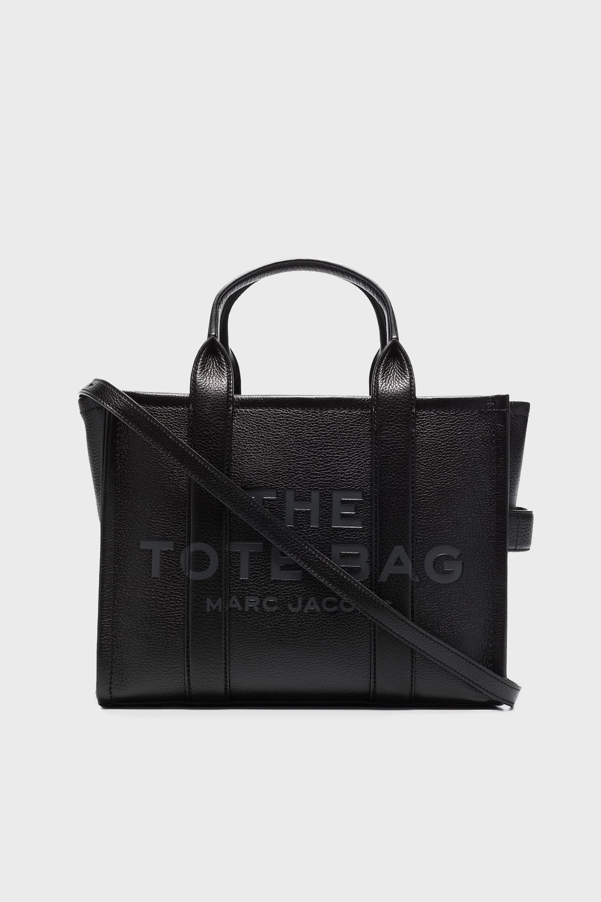 Marc Jacobs Medium Logolu Çıkarılabilir Askılı Deri Tote Kadın Çanta H004L01PF21 001 SİYAH